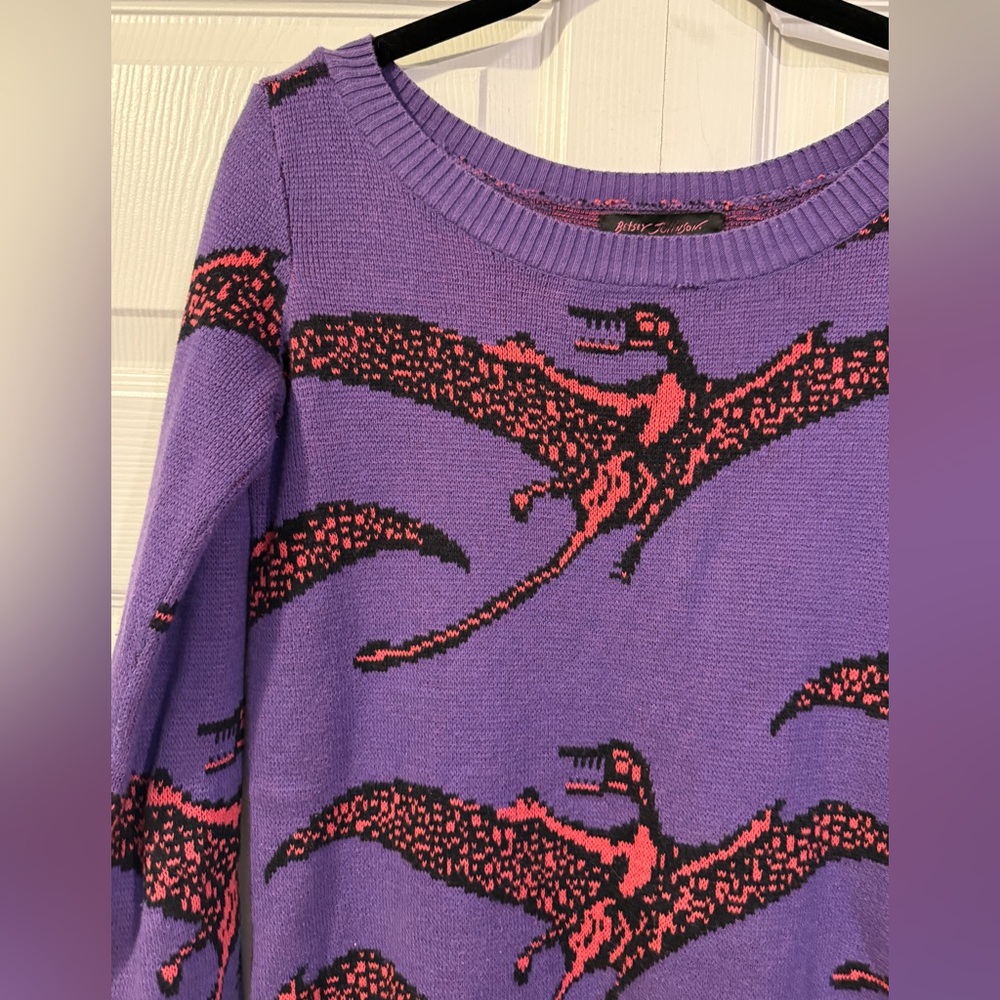 VTG Betsey Johnson Pterodactyl Sweater Dress - Picture 2 of 9